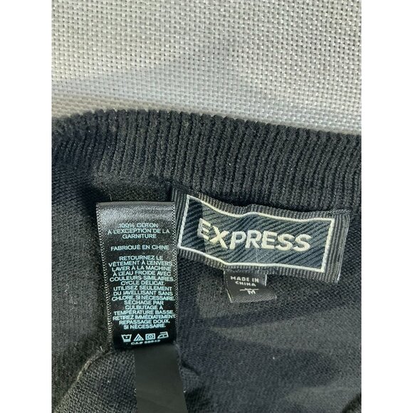 Express Men’s Light Sweater – Size M, 100% Cotton, V-Neck Crew - Picture 4 of 5